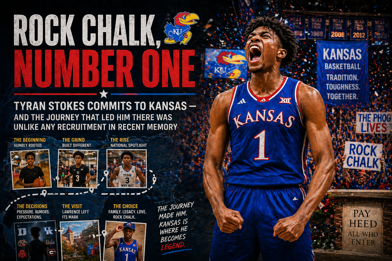 Rock Chalk, Number One: Tyran Stokes Commits to Kansas — and the Journey That Led Him There Was Unlike Any Recruitment in Recent Memory