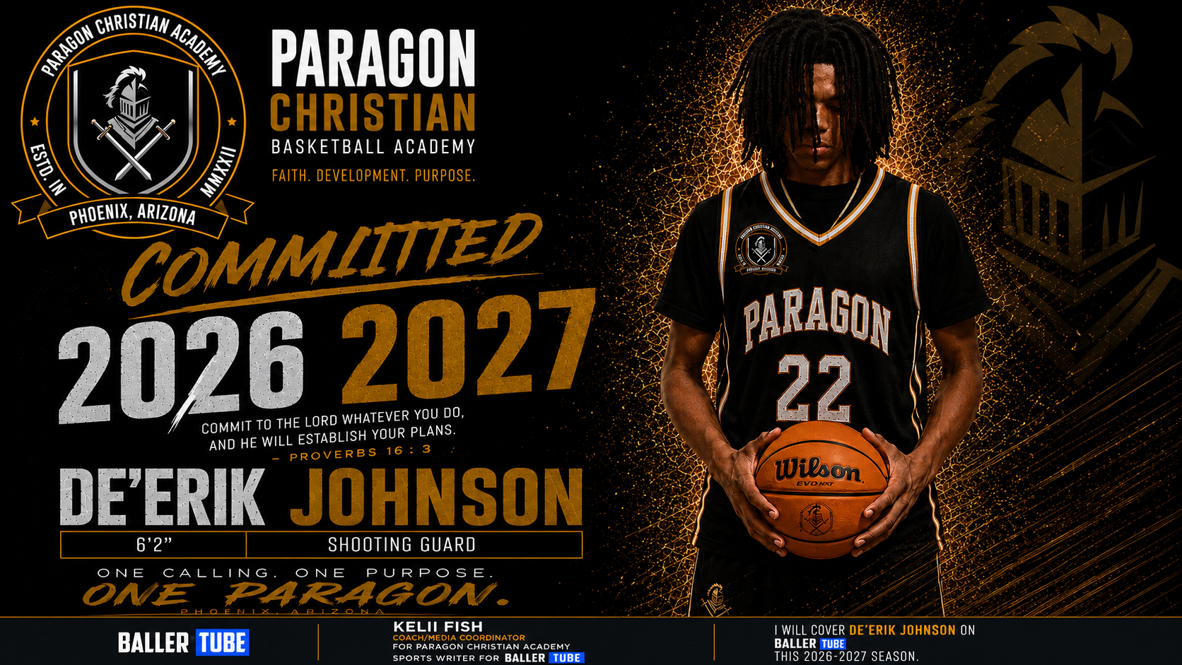 De’Erik Johnson Commits to Paragon Christian Basketball Academy for the 2026-2027 Season