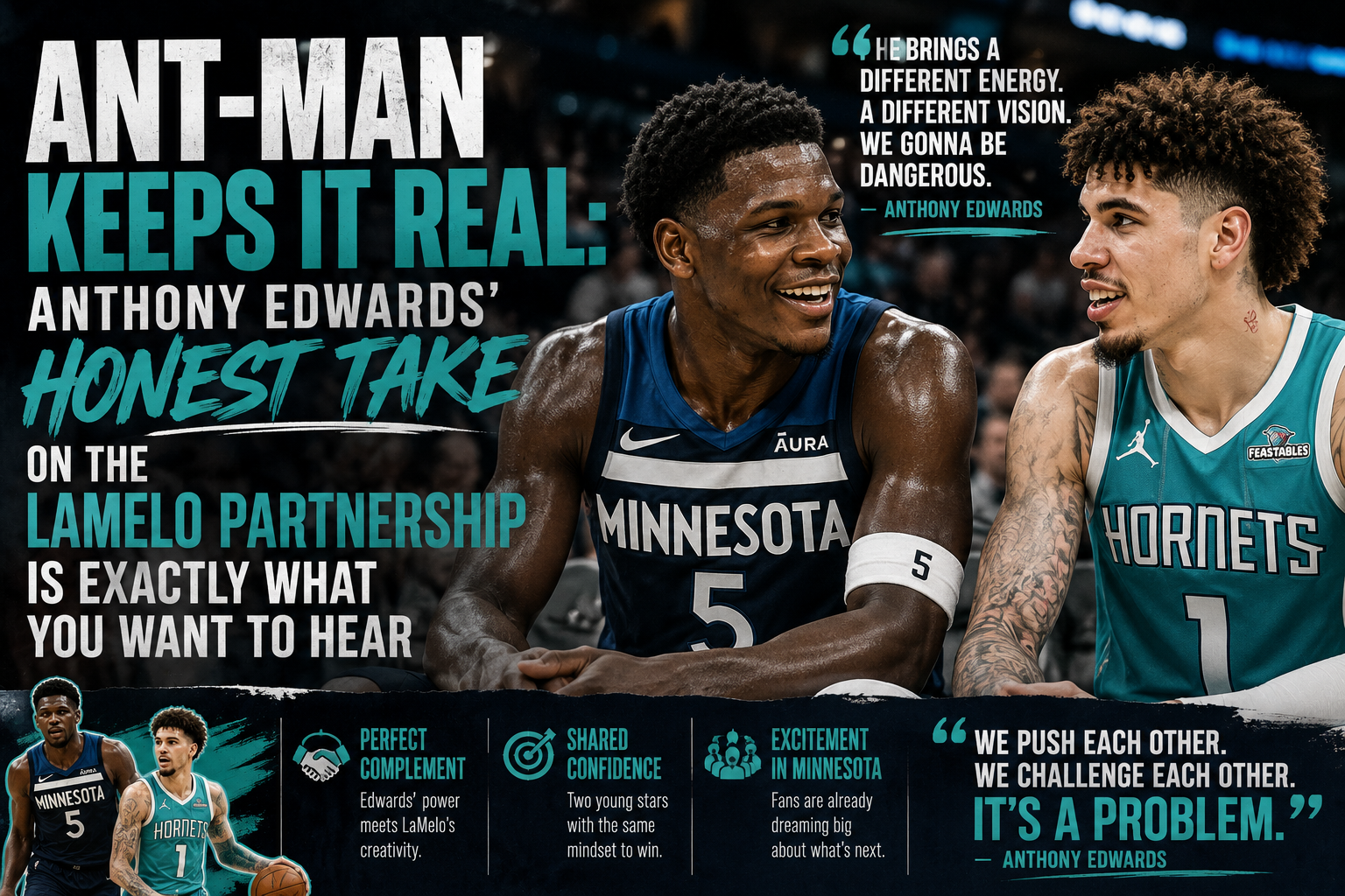 Ant-Man Keeps It Real: Anthony Edwards' Honest Take on the LaMelo Partnership Is Exactly What You Want to Hear