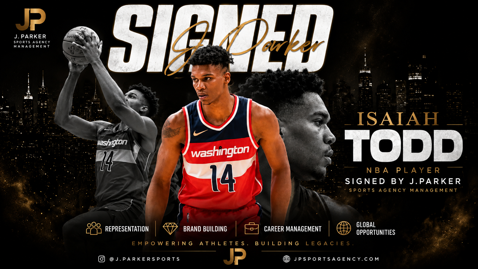 Isaiah Todd Begins a New Chapter With J. Parker Sports Agency
