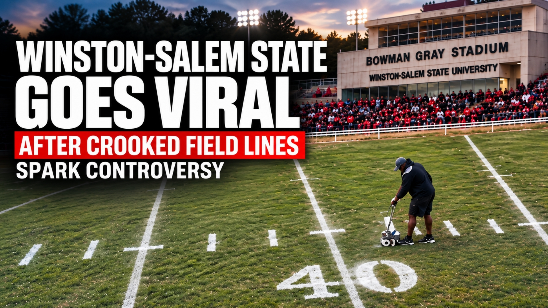 Winston-Salem State Goes Viral After Crooked Football Field Lines Spark Controversy