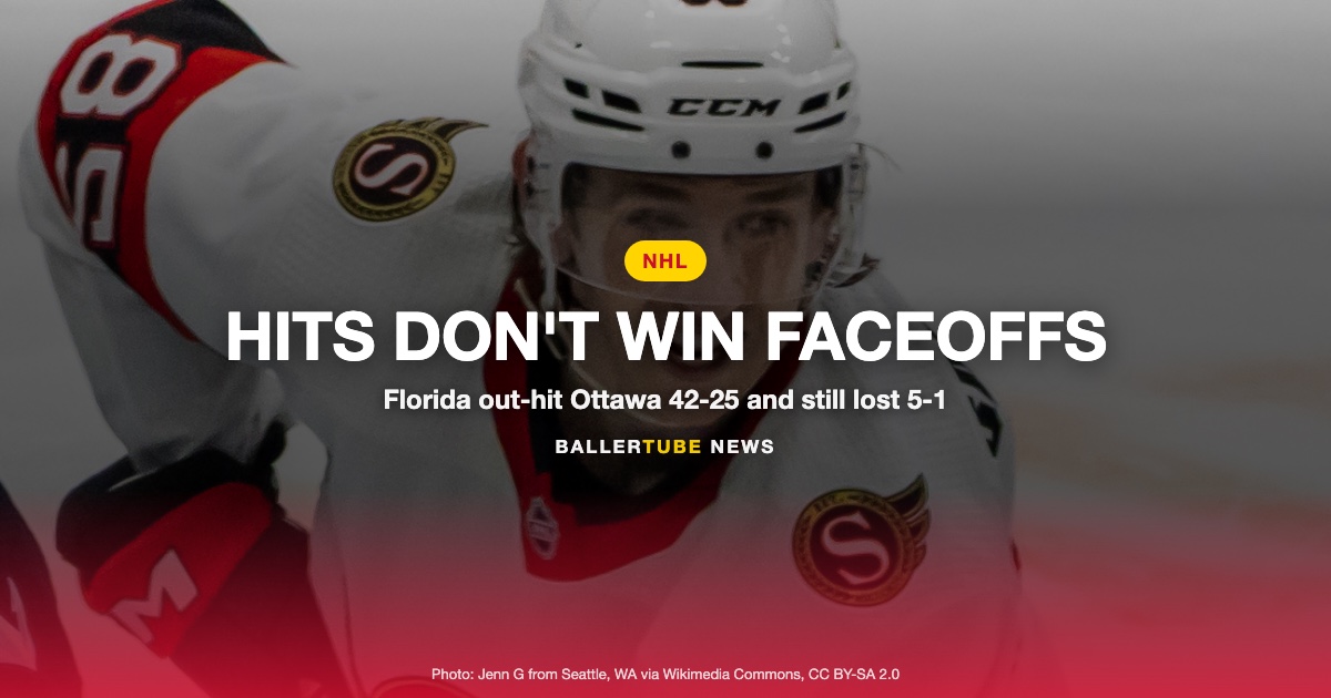 Florida Hit More and Skated Less: How Ottawa Buried the Panthers 5-1