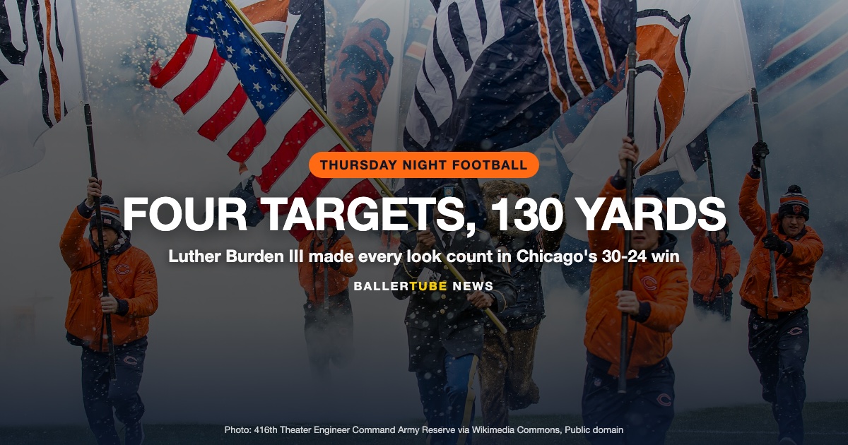 Four Catches, 130 Yards: Luther Burden III Swung Bears-Patriots