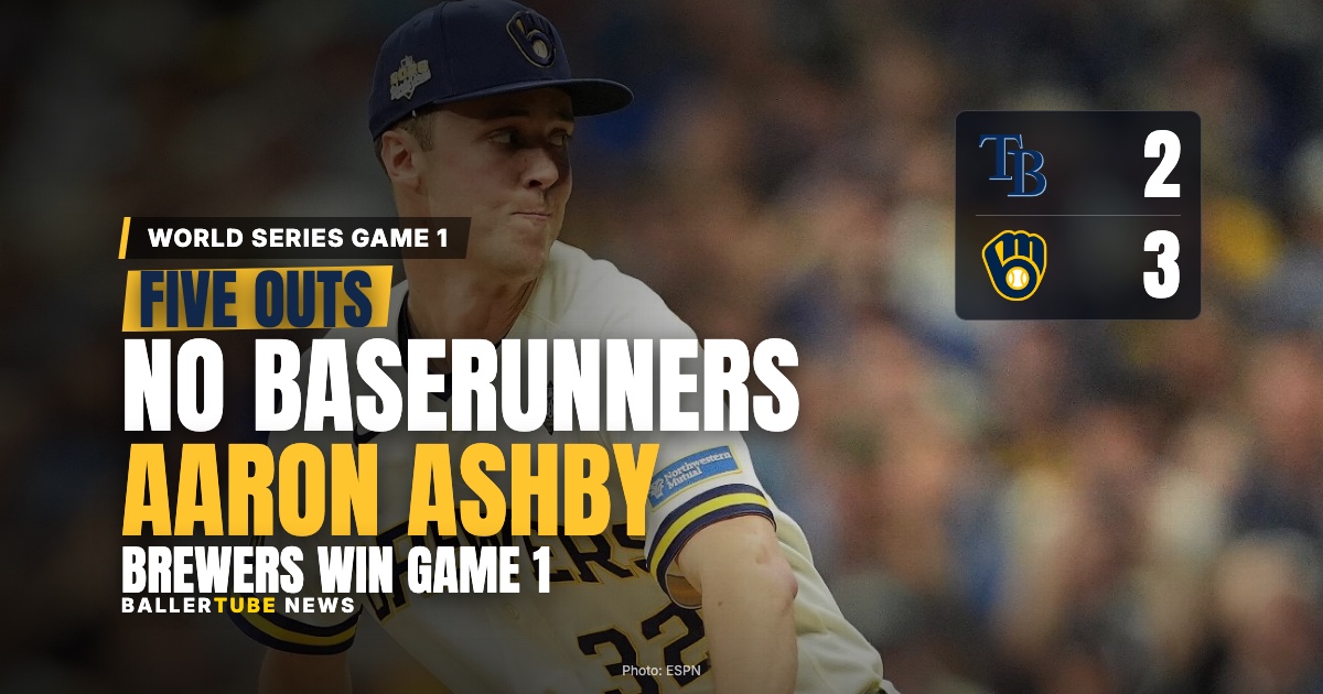 Five Outs, No Baserunners: Aaron Ashby Held Game 1 for the Brewers