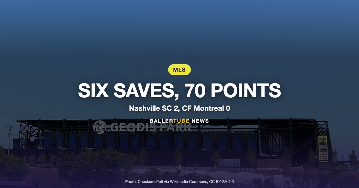 Brian Schwake's Six Saves Kept Nashville SC on Its 70-Point Pace