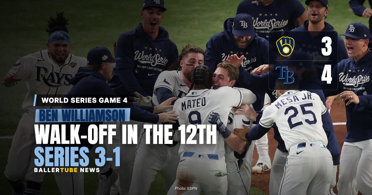 Pinch Hitter Ben Williamson Walks Off Game 4 in the 12th and Keeps the Rays Alive