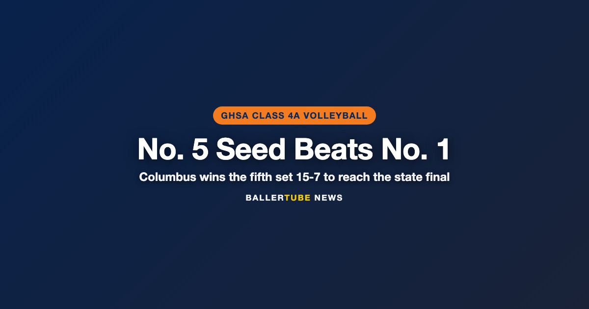 Fifth-Seeded Columbus Beats No. 1 North Hall in Five, Plays for Georgia's 4A Volleyball Title