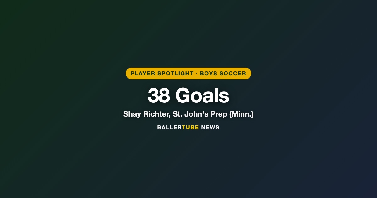 Shay Richter Has 38 Goals for St. John's Prep, the Most in Minnesota Boys Soccer