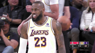 LeBron STARES DOWN Dillon Brooks after scoring on him