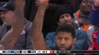 Paul George hits a CLUTCH three, Draymond misses after, WHAT AN ENDING