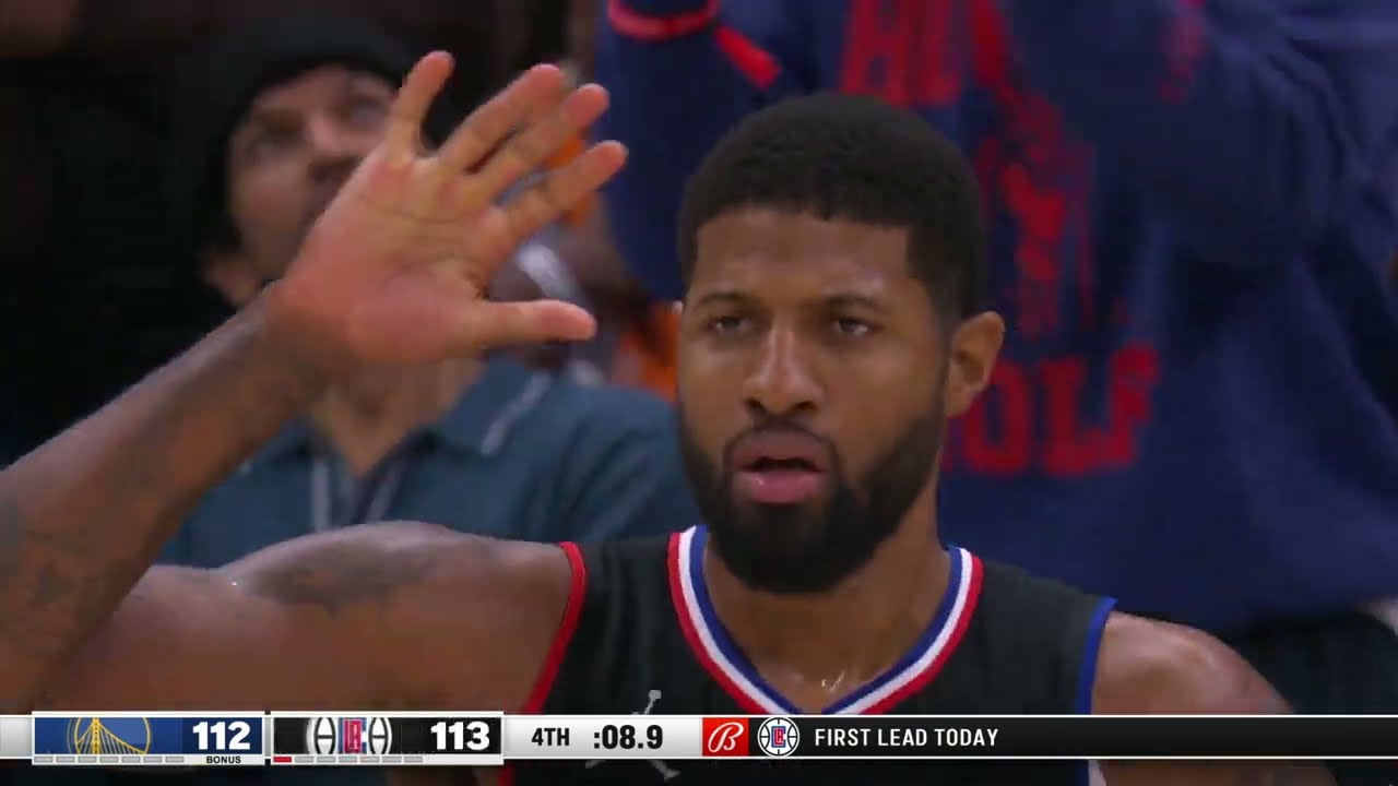 Paul George hits a CLUTCH three, Draymond misses after, WHAT AN ENDING