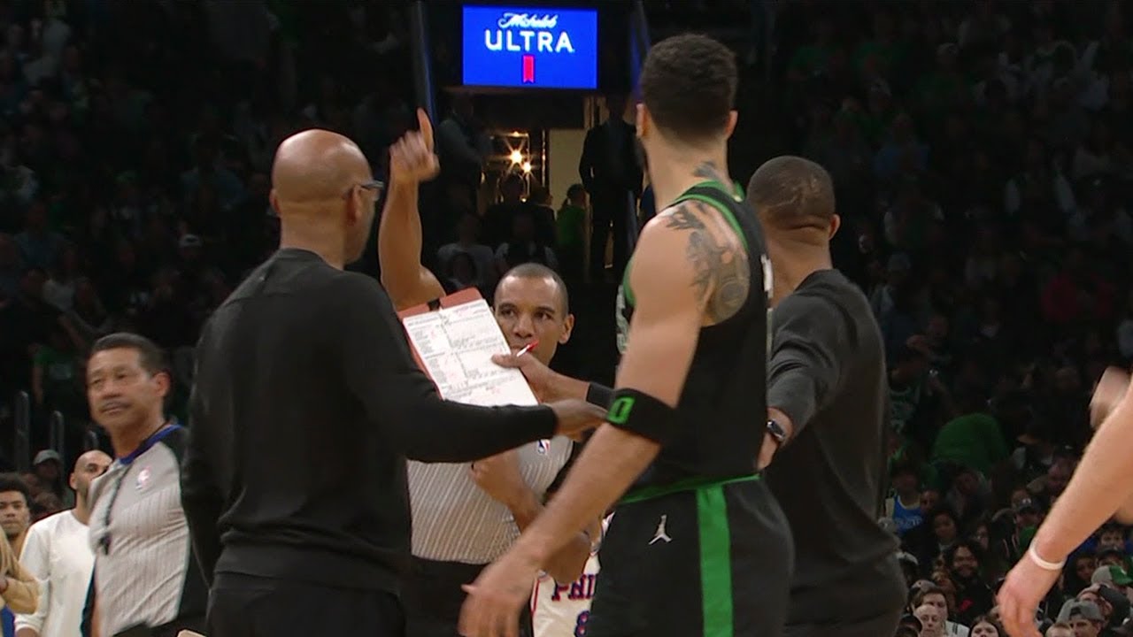 Jayson Tatum was EJECTED as he had some words for the ref