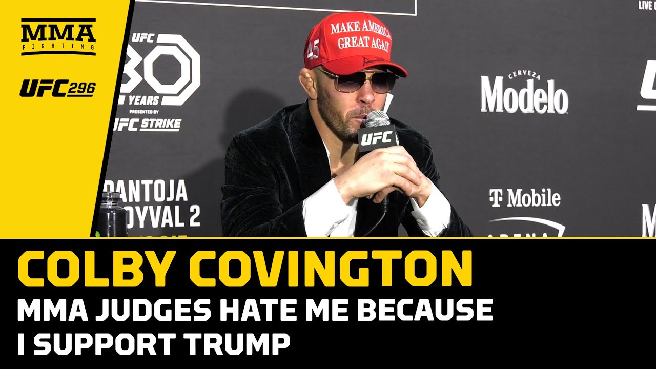 Colby Covington: MMA Judges Hate Me Because I Support Trump | UFC 296 | MMA Fighting