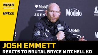 Josh Emmett Reacts To Brutal Bryce Mitchell KO: 'It's Hard To Celebrate' | UFC 296 | MMA Fighting
