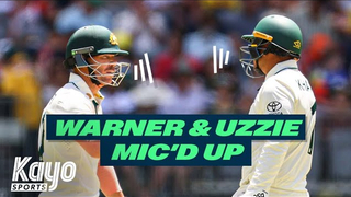 Warner & Khawaja Mic'd Up against Pakistan | Fox Cricket | Kayo Sports