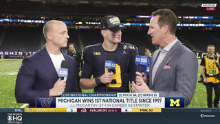 Michigan TAKES DOWN Washington to win National Title + JJ MCCARTHY INTERVIEW | CBS Sports