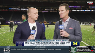 Michigan TAKES DOWN Washington to win National Title + JJ MCCARTHY INTERVIEW | CBS Sports