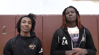 Florida High 2025 G Amare Robinson, F Trey Card and HC Charlie Ward Interview after 75-49 Godby win