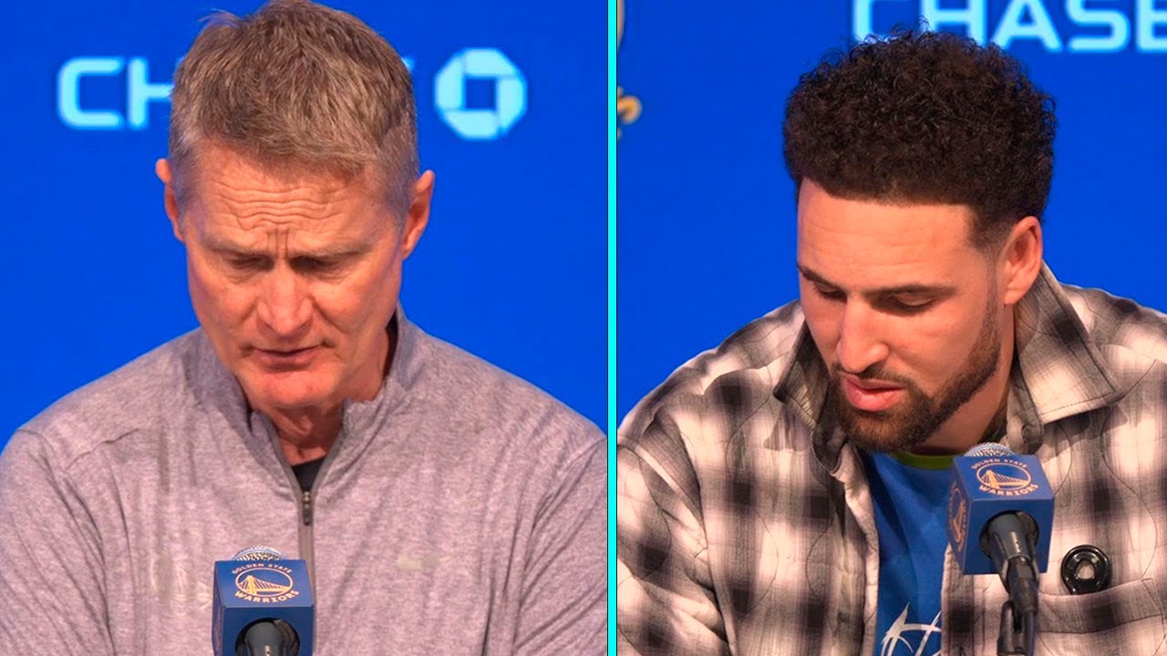 Steve Kerr and Klay Thompson react to fans booing in the last two games