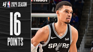 Victor Wembanyama FIRST CAREER Triple-Double 16 PTS 12 REB 10 AST: Full Highlights vs Pistons