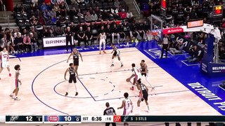 Victor Wembanyama FIRST CAREER Triple-Double 16 PTS 12 REB 10 AST: Full Highlights vs Pistons