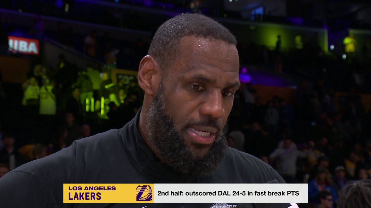 LeBron James talks BIG WIN vs Mavericks, Postgame Interview