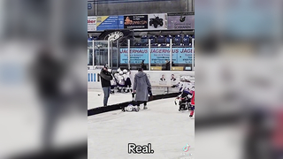 Mom dragging son off ice during hockey practice