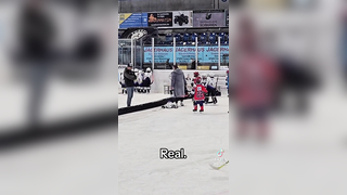 Mom dragging son off ice during hockey practice