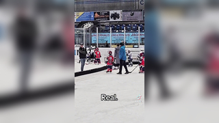 Mom dragging son off ice during hockey practice