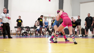 46 kg Girls Freestyle – Maya Alvarado {B} of IL Cornstars Black vs. Kara-lynn Dover {R} of WOW South