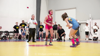 46 kg Girls Freestyle – Maya Alvarado {B} of IL Cornstars Black vs. Kara-lynn Dover {R} of WOW South