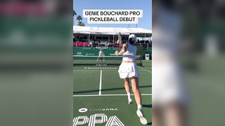 Genie Bouchard makes her pickleball debut