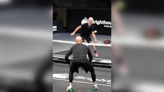 Pickleball Slam 2 : points From Jack Sock and Andre Agassi win over Team McEnroe