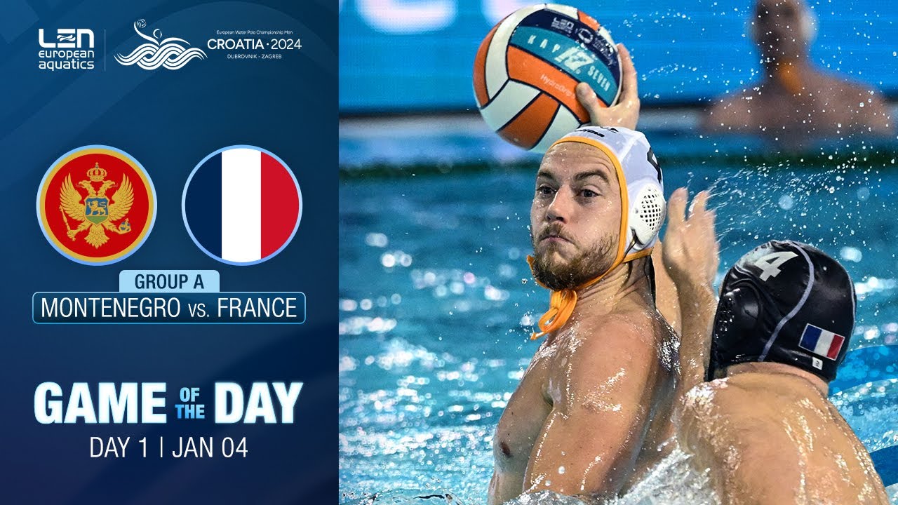 Montenegro vs. France | Thrilling Opener at 2024 European Water Polo Championships Highlights
