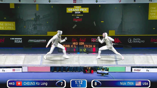 CHEUNG Ka Long vs Nick ITKIN - 2024 Turin Grand Prix Semi-Final Highlights | Hong Kong Fencer Shines