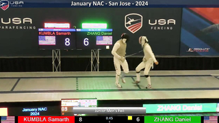 Thrilling Showdown: Junior Men's Foil Final - Kumbla vs. Zhang (San Jose, CA - 2024)