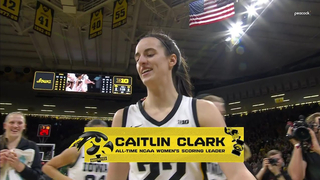 Caitlin Clark Makes History: Breaks NCAAW All-Time Scoring Record with Logo 3! | #4 Iowa Hawkeyes vs Michigan