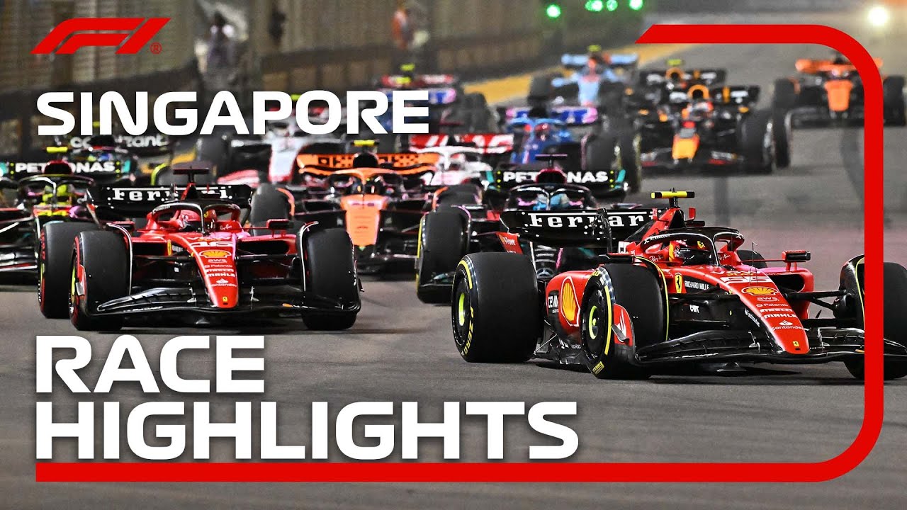 Thrilling Race Action at the 2023 Singapore Grand Prix