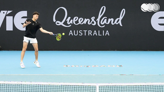 Ben Shelton's Intense Tennis Practice Session | Forehand, Backhand, Slice, Volley & Serve | Brisbane International 2024