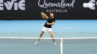 Ben Shelton's Intense Tennis Practice Session | Forehand, Backhand, Slice, Volley & Serve | Brisbane International 2024