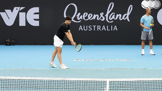Ben Shelton's Intense Tennis Practice Session | Forehand, Backhand, Slice, Volley & Serve | Brisbane International 2024