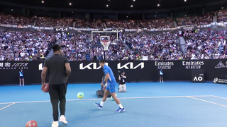 Novak Djokovic vs Alan Williams Epic Slam Dunk Battle on Rod Laver Arena Australian Open