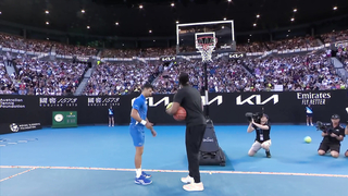 Novak Djokovic vs Alan Williams Epic Slam Dunk Battle on Rod Laver Arena Australian Open