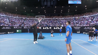 Novak Djokovic vs Alan Williams Epic Slam Dunk Battle on Rod Laver Arena Australian Open