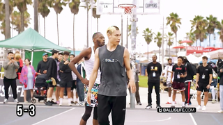 Chinese Streetballer Can REALLY LOCK UP!! INTENSE 1v1s For MONEY at Venice Beach