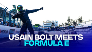 Usain Bolt drives Formula E car in Mexico!