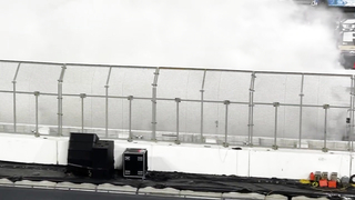 Denny Hamlin didn't hold back durring his Clash burnout! #nascar