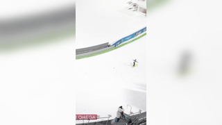 Norway's Anna Odine Stroem jumped more than 100 METERS to secure gold...