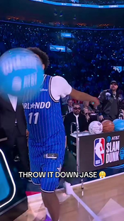 Jase Throws Down His First Dunk at the NBA Slam Dunk Contest