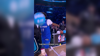 Jase Throws Down His First Dunk at the NBA Slam Dunk Contest